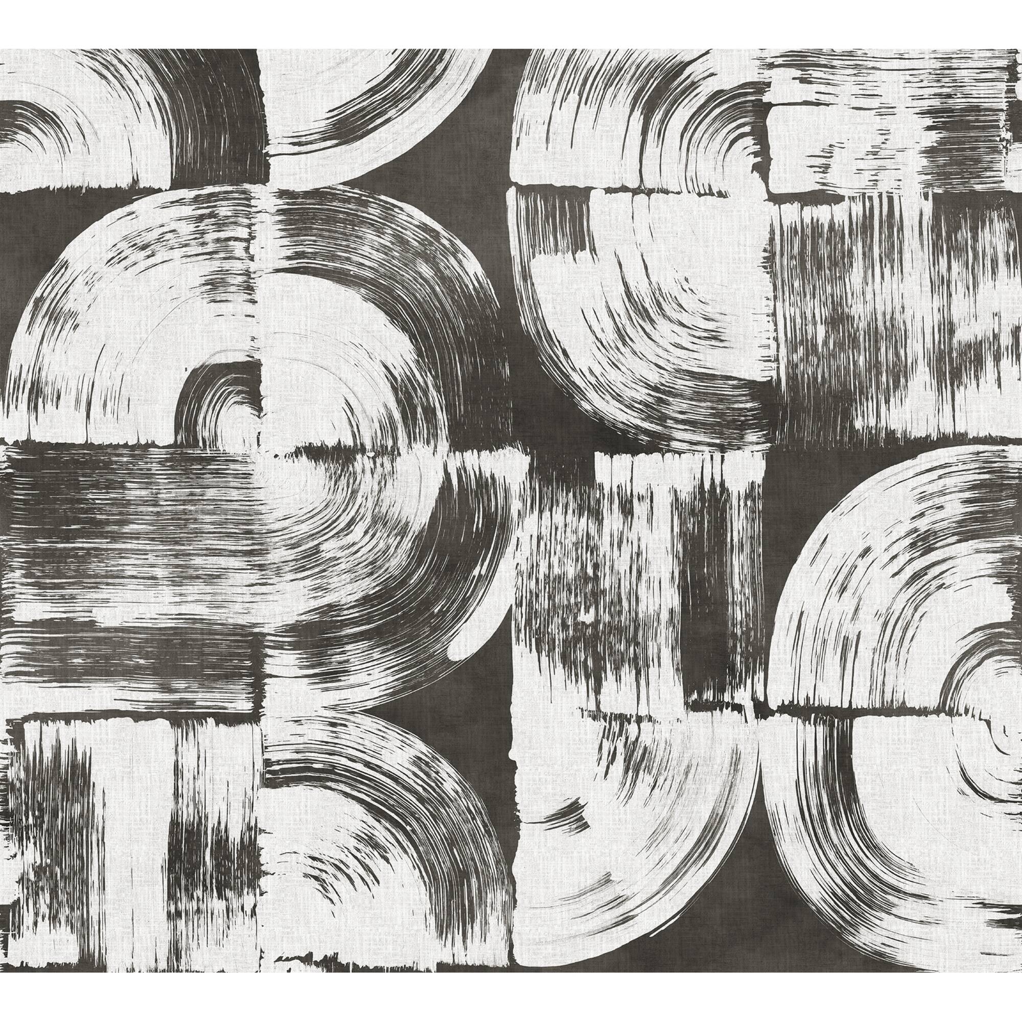 Katie Hunt Charcoal Gray Brushstrokes Wall Mural